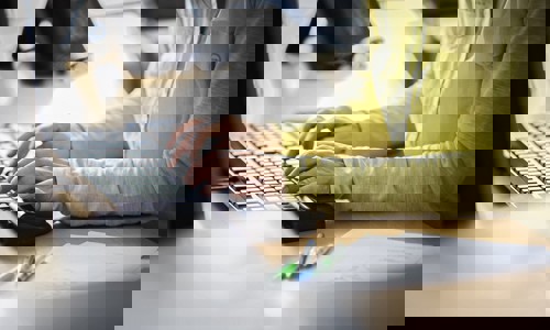Typing On Keyboard
